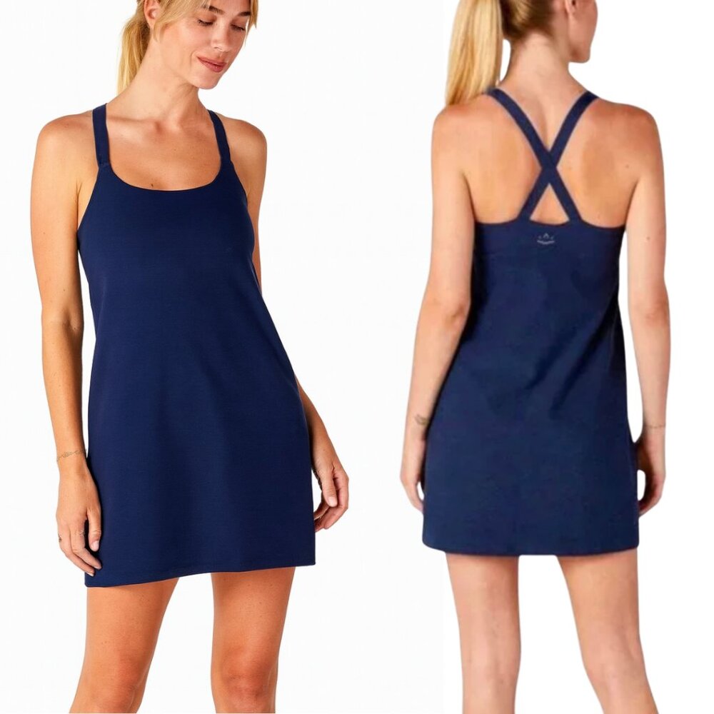 Beyond Yoga, Hiking Walking Comfy Dress  Large L, with Shorts and Built-In Bra